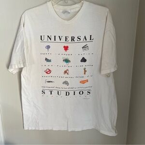 Vintage 1992 Universal Studios Florida Shirt XL White Luke-A-Tuke Made in USA